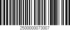 Código de barras (EAN, GTIN, SKU, ISBN): '2500000073007'