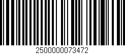 Código de barras (EAN, GTIN, SKU, ISBN): '2500000073472'