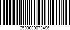 Código de barras (EAN, GTIN, SKU, ISBN): '2500000073496'