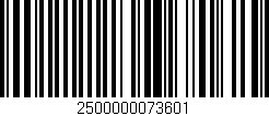 Código de barras (EAN, GTIN, SKU, ISBN): '2500000073601'