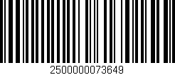 Código de barras (EAN, GTIN, SKU, ISBN): '2500000073649'