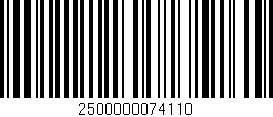 Código de barras (EAN, GTIN, SKU, ISBN): '2500000074110'