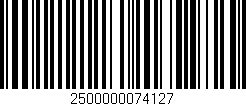 Código de barras (EAN, GTIN, SKU, ISBN): '2500000074127'