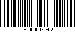 Código de barras (EAN, GTIN, SKU, ISBN): '2500000074592'