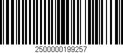 Código de barras (EAN, GTIN, SKU, ISBN): '2500000199257'