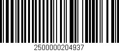Código de barras (EAN, GTIN, SKU, ISBN): '2500000204937'