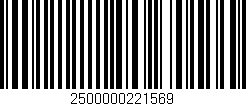 Código de barras (EAN, GTIN, SKU, ISBN): '2500000221569'