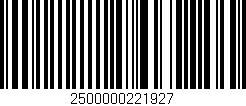 Código de barras (EAN, GTIN, SKU, ISBN): '2500000221927'