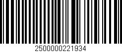 Código de barras (EAN, GTIN, SKU, ISBN): '2500000221934'