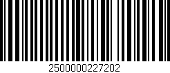 Código de barras (EAN, GTIN, SKU, ISBN): '2500000227202'