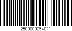Código de barras (EAN, GTIN, SKU, ISBN): '2500000254871'