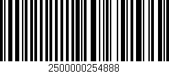 Código de barras (EAN, GTIN, SKU, ISBN): '2500000254888'