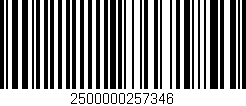 Código de barras (EAN, GTIN, SKU, ISBN): '2500000257346'