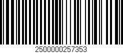 Código de barras (EAN, GTIN, SKU, ISBN): '2500000257353'
