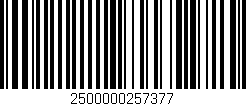 Código de barras (EAN, GTIN, SKU, ISBN): '2500000257377'