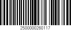 Código de barras (EAN, GTIN, SKU, ISBN): '2500000260117'