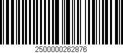Código de barras (EAN, GTIN, SKU, ISBN): '2500000262876'