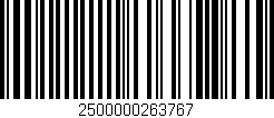 Código de barras (EAN, GTIN, SKU, ISBN): '2500000263767'