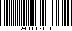 Código de barras (EAN, GTIN, SKU, ISBN): '2500000263828'