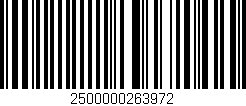 Código de barras (EAN, GTIN, SKU, ISBN): '2500000263972'