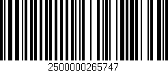 Código de barras (EAN, GTIN, SKU, ISBN): '2500000265747'