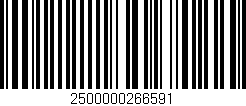 Código de barras (EAN, GTIN, SKU, ISBN): '2500000266591'