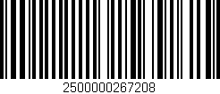 Código de barras (EAN, GTIN, SKU, ISBN): '2500000267208'