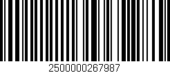 Código de barras (EAN, GTIN, SKU, ISBN): '2500000267987'