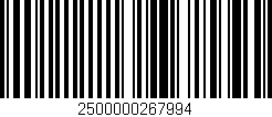 Código de barras (EAN, GTIN, SKU, ISBN): '2500000267994'