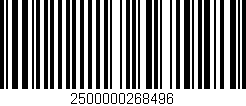 Código de barras (EAN, GTIN, SKU, ISBN): '2500000268496'