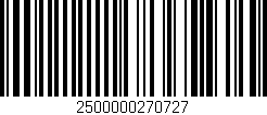 Código de barras (EAN, GTIN, SKU, ISBN): '2500000270727'