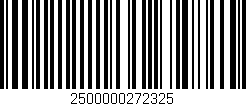 Código de barras (EAN, GTIN, SKU, ISBN): '2500000272325'