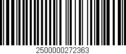 Código de barras (EAN, GTIN, SKU, ISBN): '2500000272363'