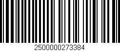 Código de barras (EAN, GTIN, SKU, ISBN): '2500000273384'