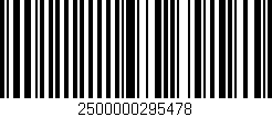 Código de barras (EAN, GTIN, SKU, ISBN): '2500000295478'