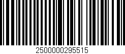 Código de barras (EAN, GTIN, SKU, ISBN): '2500000295515'