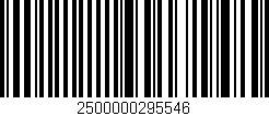 Código de barras (EAN, GTIN, SKU, ISBN): '2500000295546'