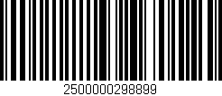 Código de barras (EAN, GTIN, SKU, ISBN): '2500000298899'