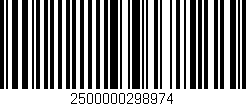 Código de barras (EAN, GTIN, SKU, ISBN): '2500000298974'