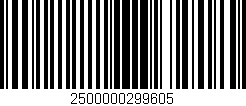 Código de barras (EAN, GTIN, SKU, ISBN): '2500000299605'