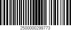 Código de barras (EAN, GTIN, SKU, ISBN): '2500000299773'