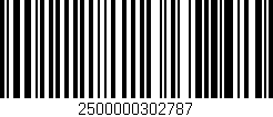 Código de barras (EAN, GTIN, SKU, ISBN): '2500000302787'