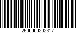 Código de barras (EAN, GTIN, SKU, ISBN): '2500000302817'