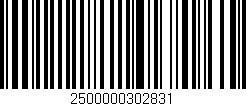 Código de barras (EAN, GTIN, SKU, ISBN): '2500000302831'