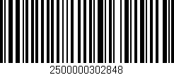 Código de barras (EAN, GTIN, SKU, ISBN): '2500000302848'