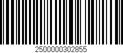 Código de barras (EAN, GTIN, SKU, ISBN): '2500000302855'