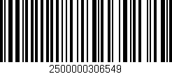 Código de barras (EAN, GTIN, SKU, ISBN): '2500000306549'