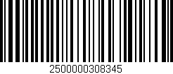 Código de barras (EAN, GTIN, SKU, ISBN): '2500000308345'