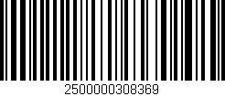 Código de barras (EAN, GTIN, SKU, ISBN): '2500000308369'