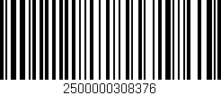 Código de barras (EAN, GTIN, SKU, ISBN): '2500000308376'